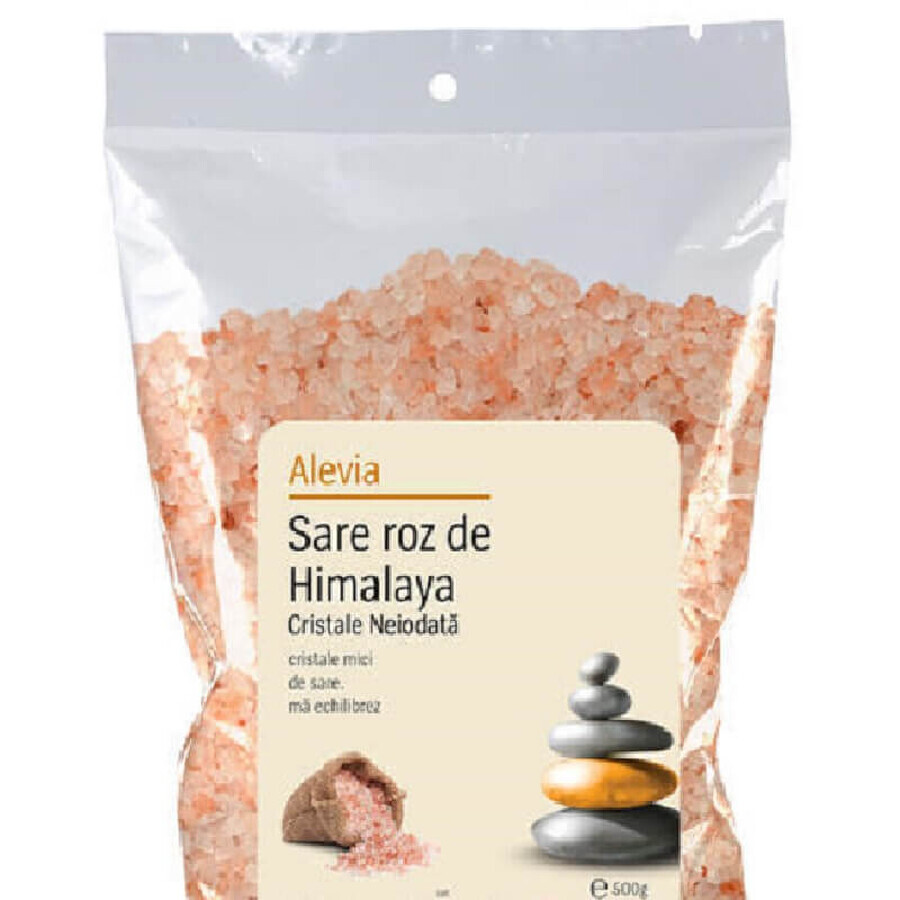 Boutique Sel rose de l'Himalaya, cristaux non iodés, 500 gr, Alevia Sel rose de l'Himalaya, cristaux non iodés, 500 gr, Alevia