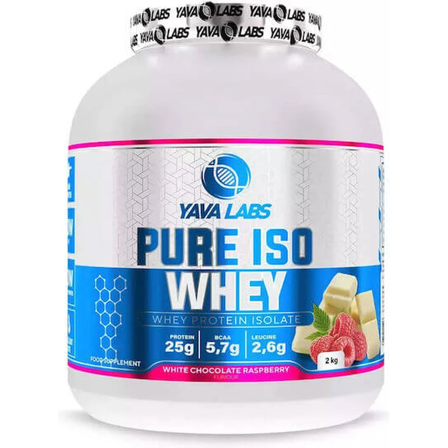 Yava Labs Pure Iso Whey Whey Protein Whey Protein with Flavor White Chocolate with Raspberry 2kg