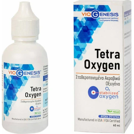Viogenesis Tetra Zuurstof O4 Gestabiliseerd Zuurstofvoedingssupplement Speciaal 60ml