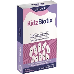 Quest Kidz Biotix Probiotica voor kinderen 15 kauwtabletten Grapefruit