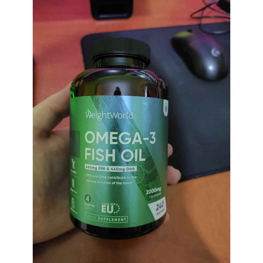 WeightWorld Omega 3 Visolie 2000mg 240 softgels Niet-gearomatiseerd