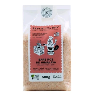 Sel rose de l'Himalaya, sans gluten, 500g, Republica Bio