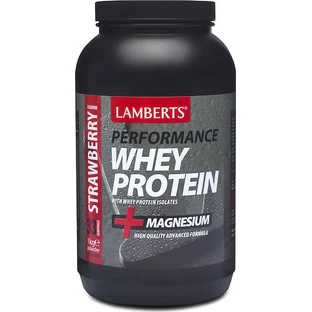 Lamberts Performance Whey Protein & Magnesium Whey Protein mit Erdbeergeschmack 1kg