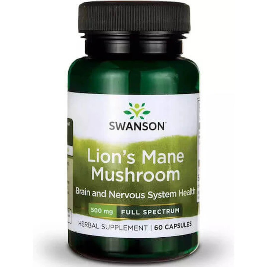 Swanson Hongo Melena de León 500mg 60 cáps.