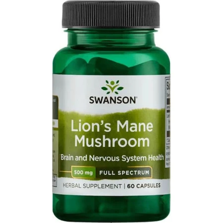 Swanson Hongo Melena de León 500mg 60 cáps.