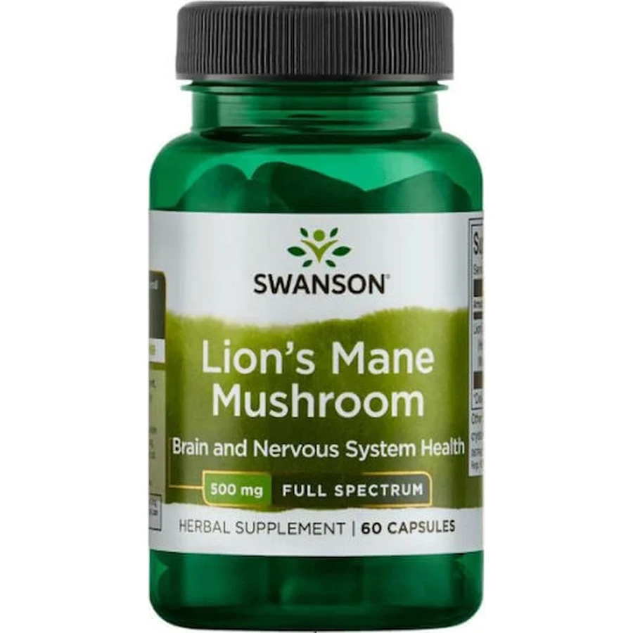 Swanson Hongo Melena de León 500mg 60 cáps.