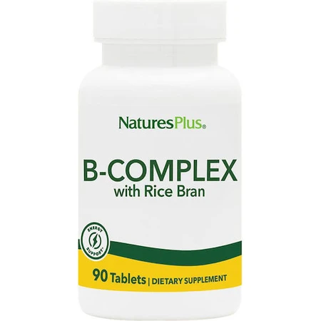 Nature's Plus Energy Support B-complex met rijstzemelen vitamine voor energie, immuunsysteem en versterking van het zenuwstelsel 90 tabletten