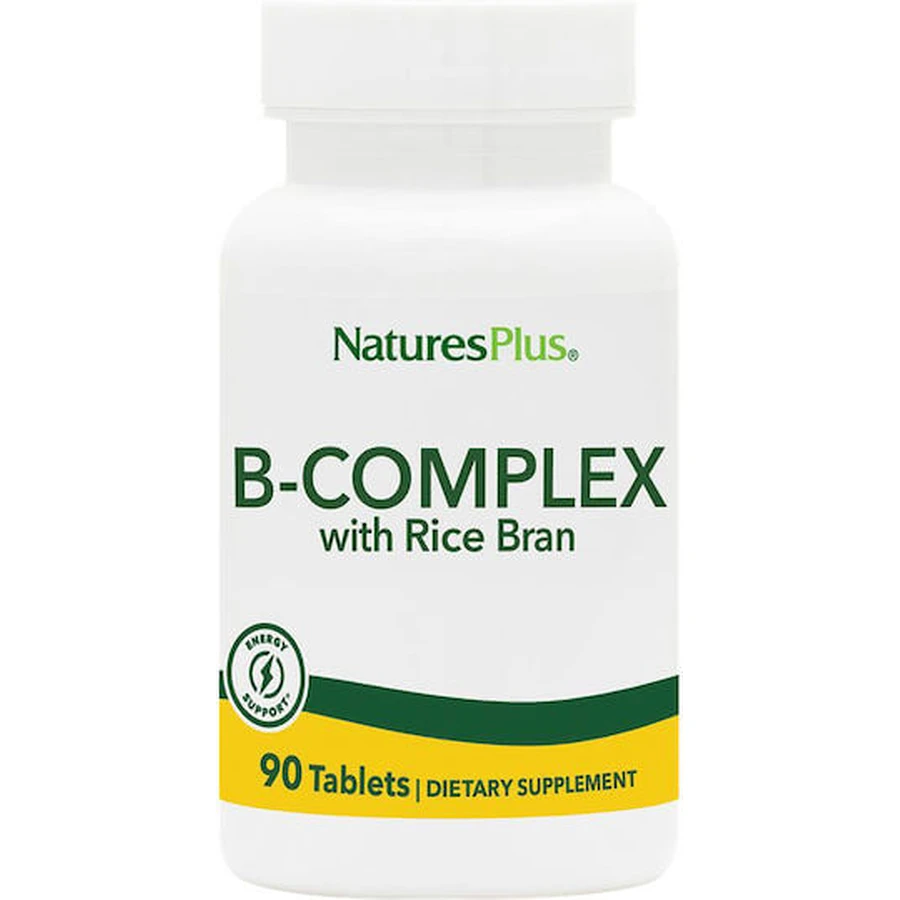 Nature's Plus Energy Support B-complex met rijstzemelen vitamine voor energie, immuunsysteem en versterking van het zenuwstelsel 90 tabletten