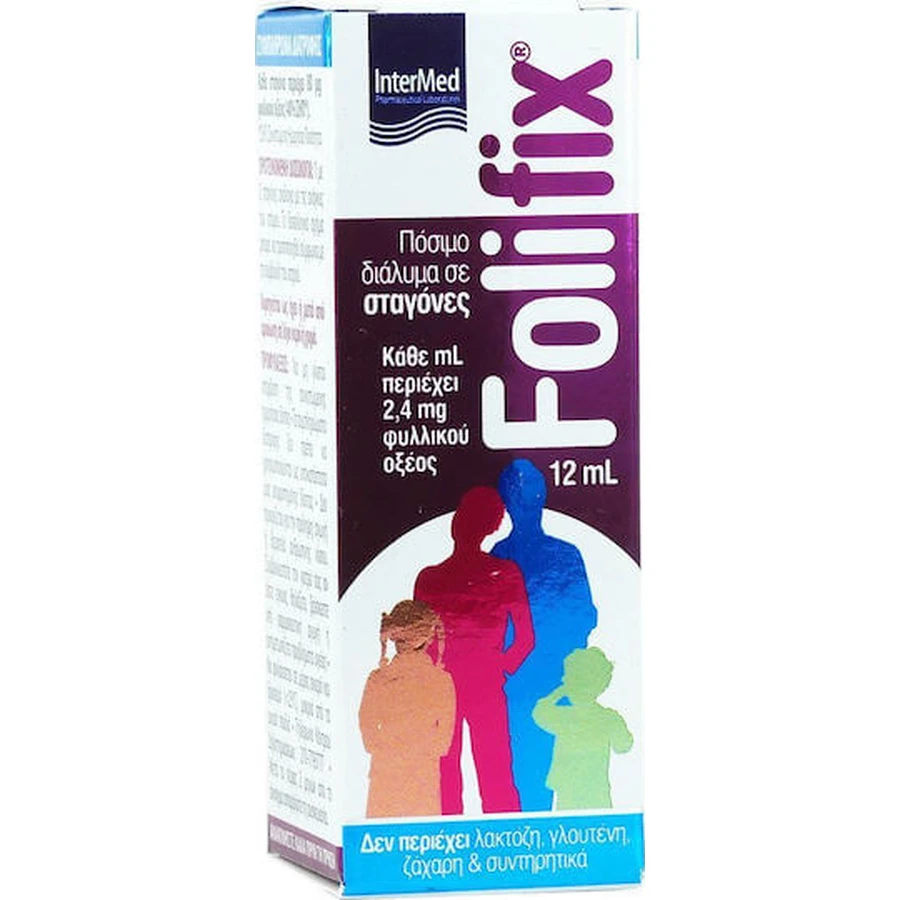 Folifix Vitaminedruppels voor de gezondheid van het zenuwstelsel 12ml InterMed 