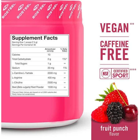 Biosteel Sport Beets Pre Workout Ergänzung 225gr Fruchtsaft
