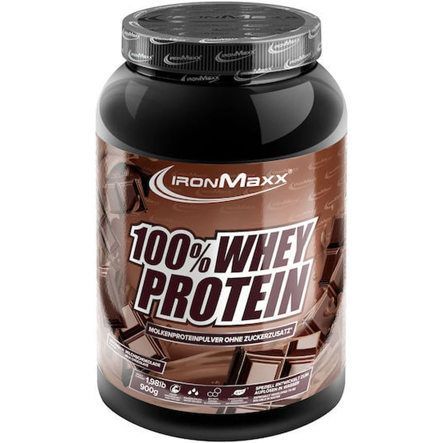 IronMaxx 100% Whey Protein Proteína de suero con sabor a chocolate con leche 900gr