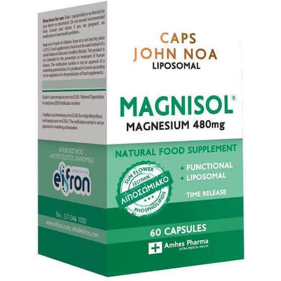 John Noa Magnisol 480mg 60 cápsulas