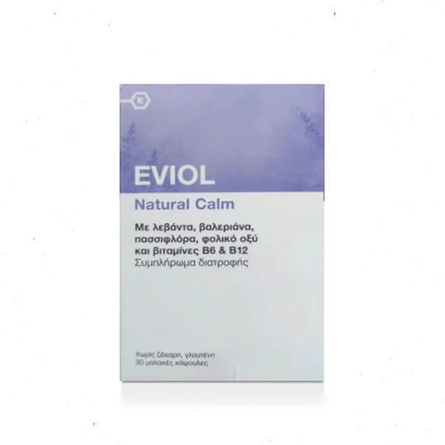 Eviol Natural Calm Anxiety Supplement 30 caps 30 softgels