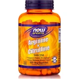 Now Foods Arginine & Citrulline 120 Capsules Niet-gearomatiseerd