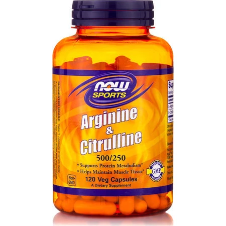 Now Foods Arginine & Citrulline 120 Capsules Unflavoured