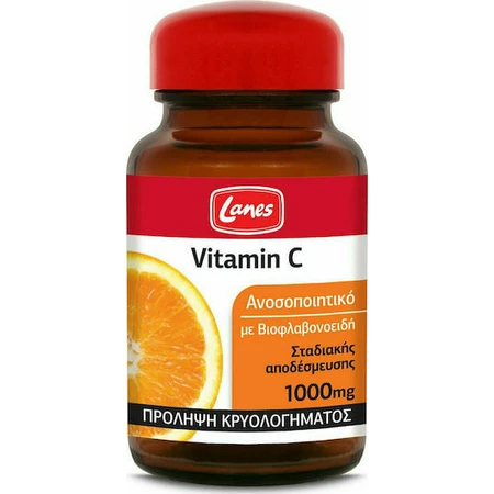 Lanes Vitamin C Vitamin C Programmierte Freisetzung Vitamin für Immunsystem Stärkung, Haut & Antioxidans Aktion 1000mg 30 Tabletten