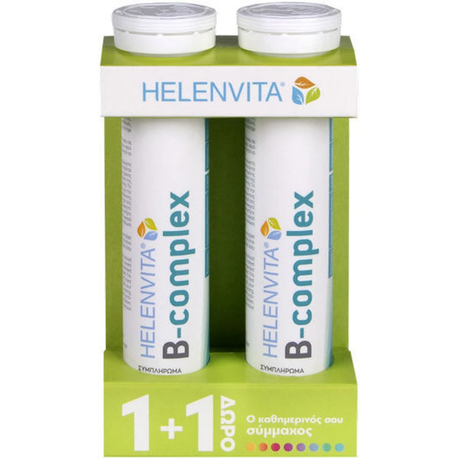 Helenvita Vitamina del complejo B para la energía, el sistema inmunológico y nervioso 2 x 20 comprimidos efervescentes