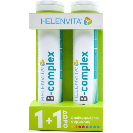 Helenvita Vitamina del complejo B para la energía, el sistema inmunológico y nervioso 2 x 20 comprimidos efervescentes
