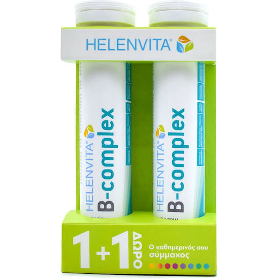 Helenvita Vitamina del complejo B para la energía, el sistema inmunológico y nervioso 2 x 20 comprimidos efervescentes