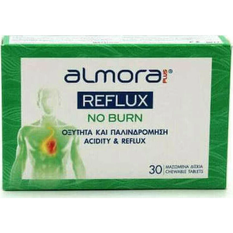 almora PLUS® Reflux No Burn Supplément alimentaire spécial 30 comprimés à croquer
