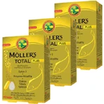 Moller's Total Plus Aceite de Pescado Vitaminas y Minerales Omega 3, Ginseng, Rhodiola y Espino Blanco Sin Sabor
