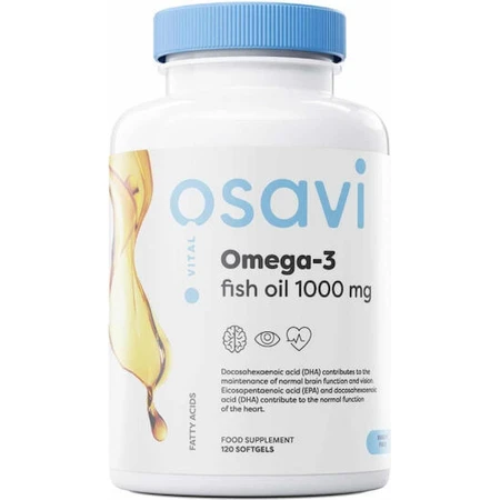 Osavi Huile de poisson oméga-3 1000mg 120 softgels