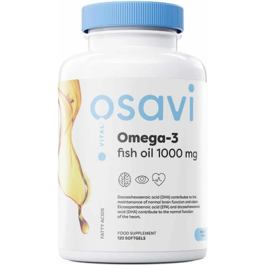 Osavi Huile de poisson oméga-3 1000mg 120 softgels