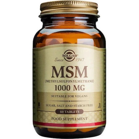 Solgar MSM 1000mg Gewrichts- en botgezondheidssupplement 60 tabs