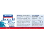 Lamberts Cod Liver Oil Huile de foie de morue 1000mg 180 caps Unflavoured