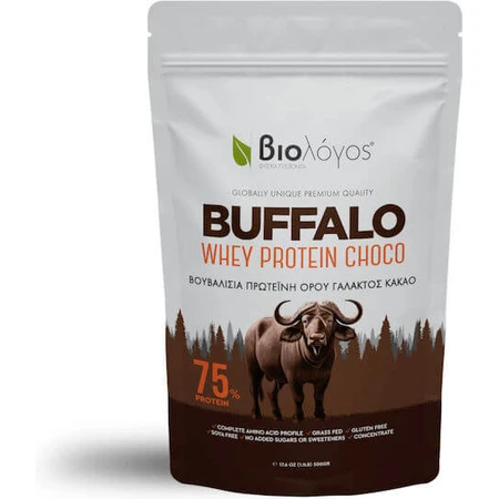 Viologos Buffalo Whey Protein 75% Proteína de suero de leche ecológica con sabor a cacao 500gr