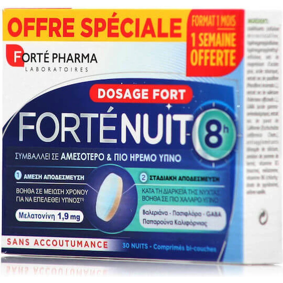 Forte Pharma Fortenuit 8h 8h Slaapsupplement 30 tabs