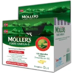 Moller's Forte Omega 3 Lebertran und Fischöl Geeignet für Kinder 150 Kapseln Nicht aromatisiert