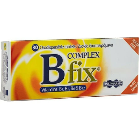 UNI-PHARMA B Complex Vaste vitamine voor energie, immuunsysteem en zenuwstelsel 30 tabletten