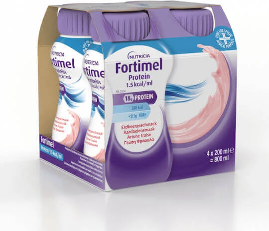 Nutricia Fortimel Extra Special Dietary Supplement 4 x 50ml Strawberry
