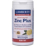 Lamberts Zinc Plus 100 chewable tablets honey lemon flavor