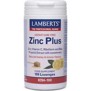 Lamberts Zinc Plus 100 chewable tablets honey lemon flavor