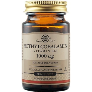 Solgar Methylcobalamin Vitamin B12 Vitamin für die Gesundheit des Nervensystems 1000mcg 30 sublinguale Tabletten