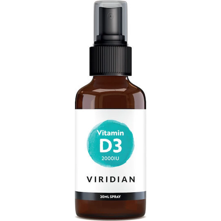 Viridian Liquid Vitamin D3 Vitamin für Immunsystem Stärkung & Ei Gesundheit 2000iu 20ml
