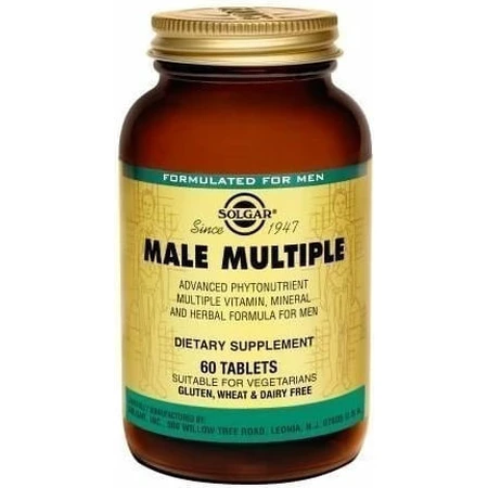 Solgar Male Multiple Advanced Phytonutrient Multivitamin für Energie 60 x 1 Tabletten
