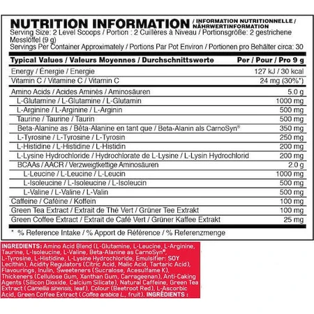 Optimum Nutrition Essentiële Amino Energie 270gr Sinaasappel