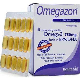 Health Aid Omegazon Fish Oil 750mg 60 caps Unflavoured