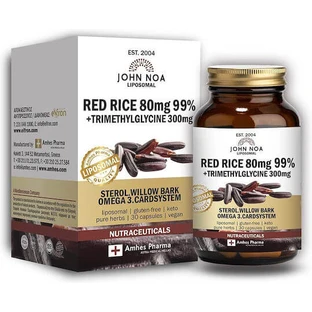 John Noa Liposomal Arroz Rojo 80mg Complemento Alimenticio Especial 30 cápsulas vegetales