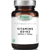 Power Of Nature Platinum Range Platinum D3+K2 Immuunversterkende & Ei-gezondheidsvitamine 2000iu 30 caps