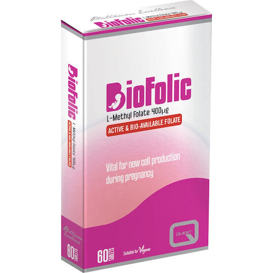 Quest Biofolic 400mg Pregnancy Supplement 60 tabs