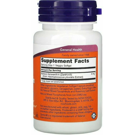 Now Foods Astaxanthin Food Supplement Special 60 veget capsules