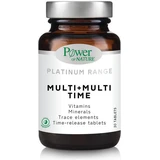 Power Of Nature Platinum Range Multi+Multi Time Multivitamine voor energie en versterking van het immuunsysteem 30 tabletten