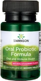 Swanson Oral Probiotic Formula Probiótico 30 comprimidos masticables Fresa natural