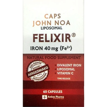 John Noa Liposomal Felixir Iron 40mg 60 capsules