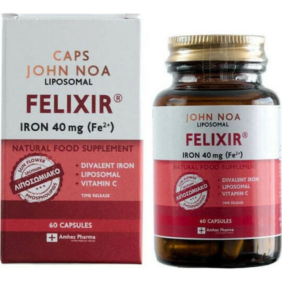 John Noa Liposomal Felixir Iron 40mg 60 capsules