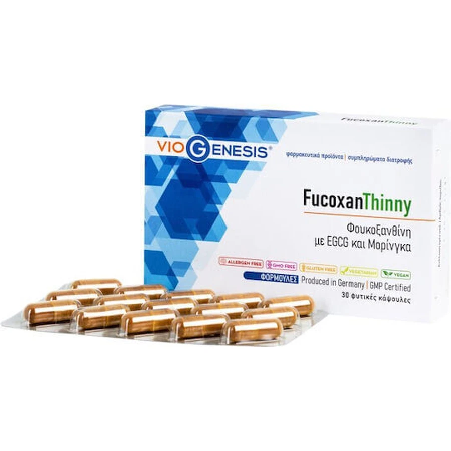 Viogenesis FucoxanThinny Supplément alimentaire spécial 30 gélules végétales